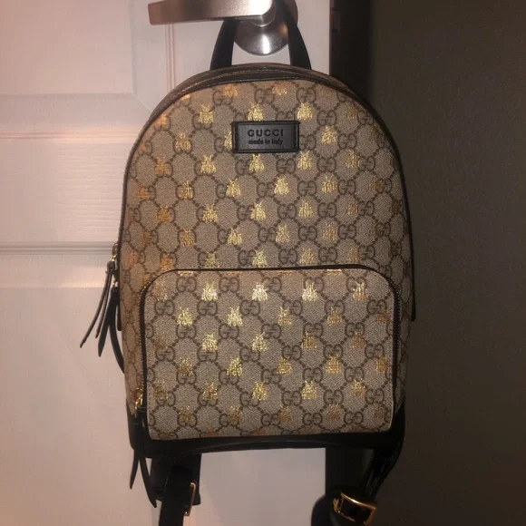 Gucci GG Monogram Supreme Bees Backpack
